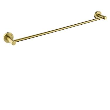 Imagem de Barra de toalha simples de aço inoxidável Suporte de toalheiro quadrado Toalha de cozinha Fome Prateleira de chuveiro Acessórios de banheiro Prata preta, Barra de toalha A3BG