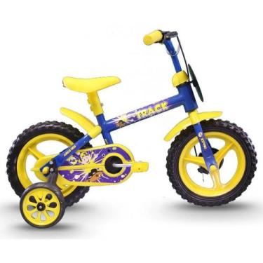 Imagem de Bicicleta Infantil Bike Track Aro 12 Cor Azul Com Amarelo - Tk3