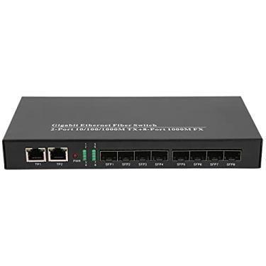 Imagem de Transceptor de fibra Ethernet Smart Switch 8 portas Gigabit PoE Switch 1,25 G DC 5 V 3A 10 100 1000 Mbs