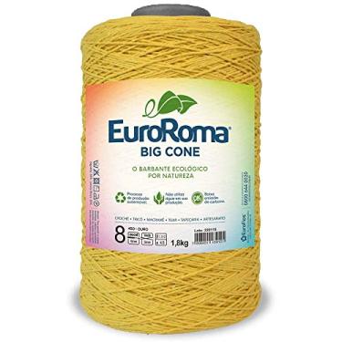 Imagem de Barbante Big Cone Colorido nº8 com 1,8kg EuroRoma - Cor 450 Amarelo Ouro