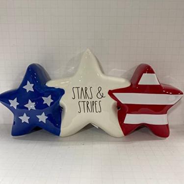 Imagem de Decoração Rae Dunn STARS & STRIPES - 4 de julho - 4 de julho - Cerâmica - Pode ser lavada na lava-louças e no micro-ondas