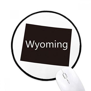 Imagem de DIYthinker Wyoming Estados Unidos da América Mouse Pad Desktop Office Tapete redondo para computador