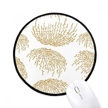 Imagem de Mouse pad branco cultura japonesa outono tapete redondo de escritório para computador