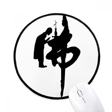 Imagem de DIYthinker Cultura Religião Alfândega Monge Guanyin Mouse Pad Desktop Escritório Tapete Redondo para Computador