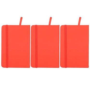 Imagem de Caderno, bloco de notas de escritório com alça de poliuretano para material escolar de escritório (vermelho)