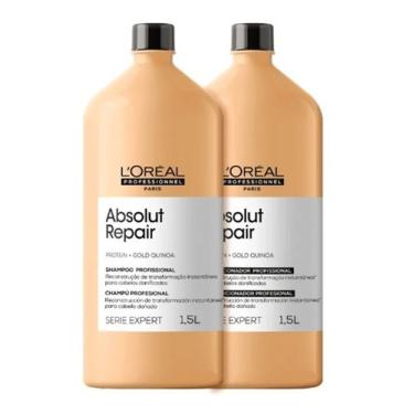 Imagem de Kit Loreal Absolut Repair Shampoo 1,5l + Condicionador 1,5l