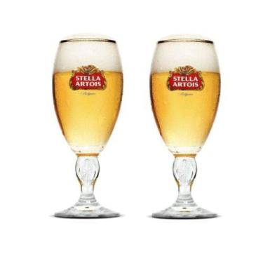 Imagem de 2 Taça Copo Cálice Stella Artois Litografada Cerveja 250ml