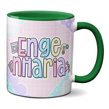 Imagem de Caneca Engenharia Profissional Engenheira Presente Fofo (Verde)