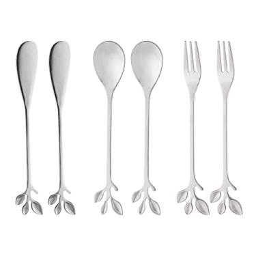 Imagem de Conjunto 6 Talheres de Aço Inox Leaves Prata - Wolff