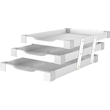 Imagem de Souza & Cia, Caixa de Correspondência Tripla, Mdf Branco (Ref:3443)