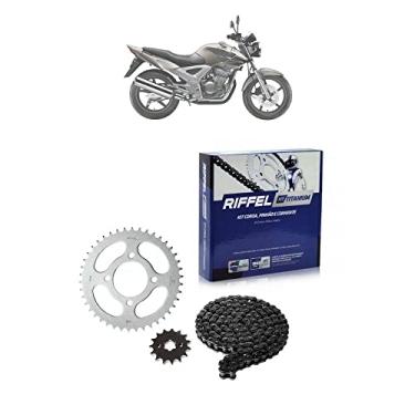 Imagem de Kit Cbx 250 Twister (01 , 08) 37Z X 13Z Com Corrente 520H X 106L , Titanium (1045) , Riffel