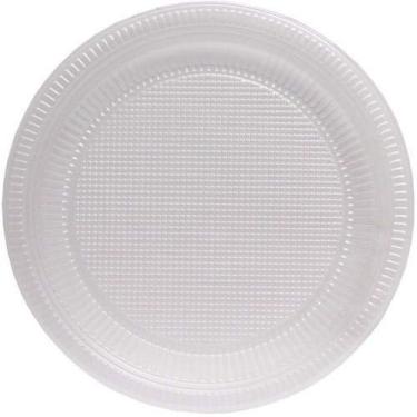 Imagem de 500 Prato Plastico Sobremesa 18cm Branco Termopot (1cx