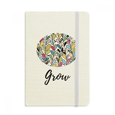 Imagem de Caderno de desenho de folhas de coração, capa dura de tecido oficial