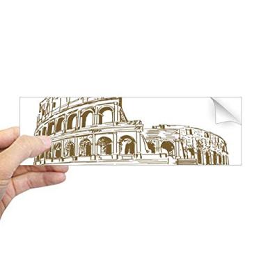 Imagem de DIYthinker Adesivo retangular de paisagem de marco da Itália Roma para notebook decalque de janela