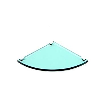 Imagem de Porta Shampoo de Canto Curvo em Vidro Verde Lapidado - Aquabox - 20cmx20cmx10mm