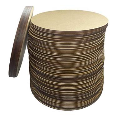 Imagem de Kit Com 50 Bolachas 35x35 Mdf Cru Circulo Base Sousplat