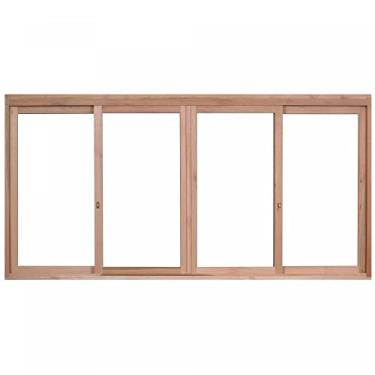 Imagem de Janela com 2 Caixilhos Fixos e 2 Caixilhos de Correr para Vidros Inteiros sem Veneziana Rondosul Natural