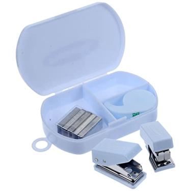 Imagem de 1 Conjunto Caixa De Ferramentas De Mão Grampeadores Para Mesa Ferramentas De Artesanato Para Scrapbooking Furador Minúsculo Grampeador Mesa Infantil Metal Papelaria Filho Conta
