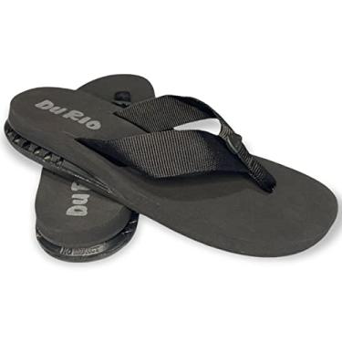 Imagem de Chinelo Masculino Com Salto DuRio Air Para Esporão Fascite Plantar Ortopédico Vegano (Preto, br_footwear_size_system, adult, numeric, numeric_38)