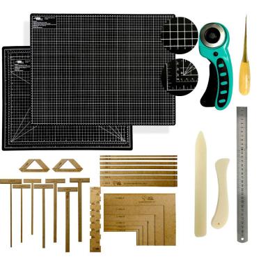 Imagem de Base de Corte A3 45x30 Mesa Apoio Placa Para Cortar Tecido Papel Kit Cartonagem Encadernação Esquadros Gabarito Scrapbook Cortador de Tecido Papel 45