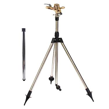 Imagem de Bothyi Aspersor de água Tripé Aspersor de metal de 1/2" Altura ajustável 17,72-35,43 polegadas Aspersor de Cabeça de aspersor de impacto na base do, Estilo b