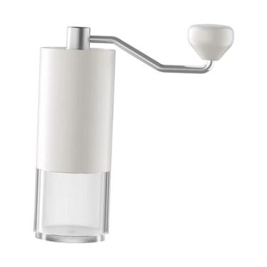 Imagem de Gralara Moinho de Café com Manivela Manual, Moinho de Rebarba Cônico para Viagens, Camping, Casa, Branco