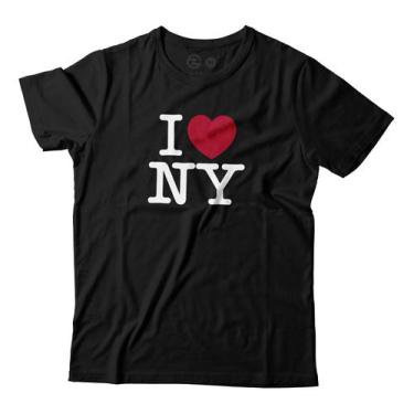 Imagem de Camiseta I Love New York Camisa Cidade Turismo Unissex Algodão - Estud