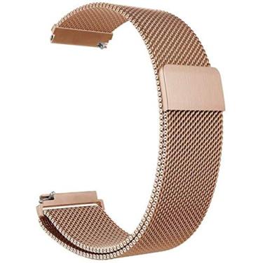 Imagem de Pulseira magnética de aço compatível com Amaz Fit GTR 42MM (Rose gold)