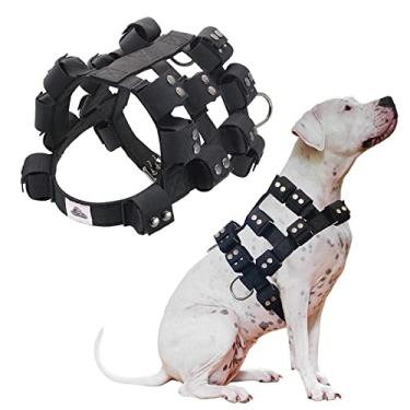 Imagem de Walktime, Peitoral para cães pequenos, médios e grandes, sem puxão, colete pesado para cães, peitoral tático para pit bulls com bolsos (peso ajustável) – perda de peso, exercício, caminhada, músculo
