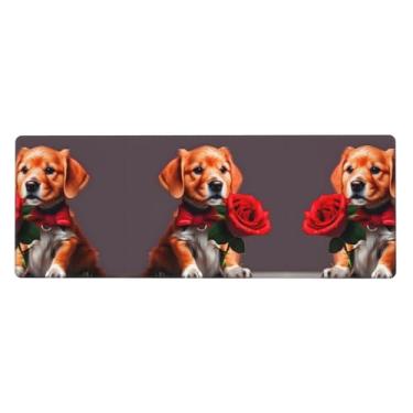 Imagem de Teclado de borracha extragrande tipo cachorro tipo cavalheiro, 30,5 x 80 cm, superespesso para proporcionar uma sensação confortável