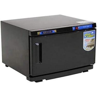 Imagem de Aquecedor de toalhas quente 16l, esterilizador de toalhas de alta temperatura, spa facial, salão de beleza, hotel, casa, barbeiro, preto