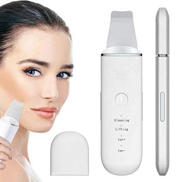 Imagem de MXXQQ Esfoliante facial para pele, removedor de cravos, espátula de pele recarregável por USB, removedor de comedões limpador de poros para limpeza facial profunda com 4 modos, ferramenta de beleza