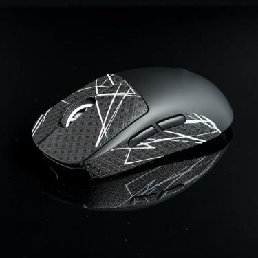 Imagem de BTL Mouse Grip Tape para Logitech G Pro X Superlight Antiderrapante Suck Sweat Preto e Branco 0,4 mm