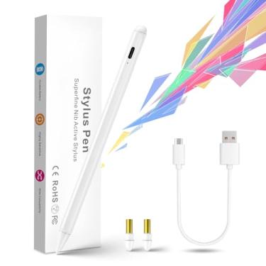 Imagem de Caneta Stylus 2020 iPad Pro 11 polegadas 2ª geração com rejeição de palma, caneta ativa de ponta fina de 1,5 mm compatível com Apple Magnetic Pencil para iPad Pro 11 polegadas 2ª geração em desenho/escrita/aulas, branca