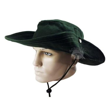 Imagem de Chapéu para pesca e camping com forro em algodão, cordão com regulagem e fecho em metal Safari Jogá