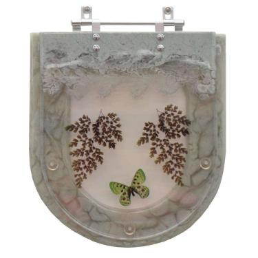 Imagem de Assento Sanitário Decorado Riviera Verde (Água Marinha) Para Celite