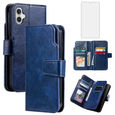 Imagem de Asuwish Capa de telefone para Samsung Galaxy A05 capa carteira com protetor de tela de vidro temperado flip porta-cartão de crédito slot suporte bolsa fólio bolso acessórios móveis celular robusto Ao5