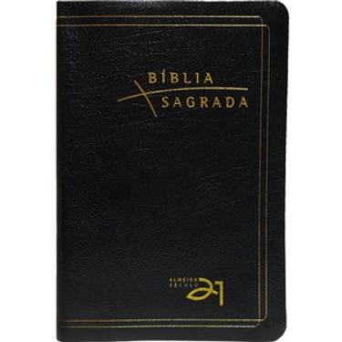 Imagem de Bíblia A21 Luxo - Couro Bonded Preta C/ Referências Cruzadas