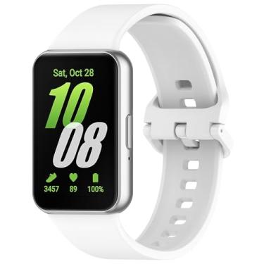 Imagem de Pulseira de relógio compatível com Samsung Galaxy Fit 3, de comprimento ajustável, pulseira de silicone macio, acessório de substituição para Samsung Galaxy Fit 3 para mulheres e homens