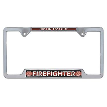 Imagem de Moldura para placa de carro de bombeiro Elektroplate (cromo aberto)