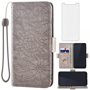 Imagem de Asuwish Capa carteira compatível com ZTE Blade A5 2019 e protetor de tela de vidro temperado suporte de cartão de couro magnético flip acessórios para celular capa para celular para A 5 5A 2019