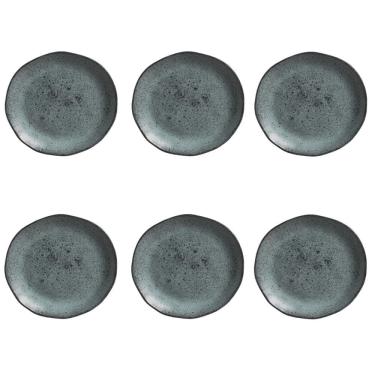 Imagem de Conjunto de Pratos de Sobremesa 06 Peças Orgânico Petroleum Porto Brasil