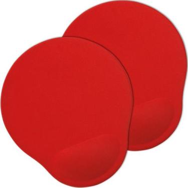Imagem de Kit 2x Mouse Pad de Espuma Leve TopGet Vermelho