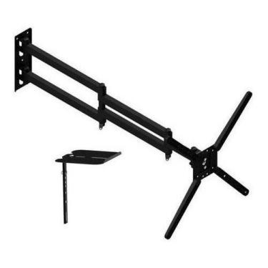 Imagem de Suporte Tv Braço Longo 90cm Articulado + Bandeja P Receptor - bsp
