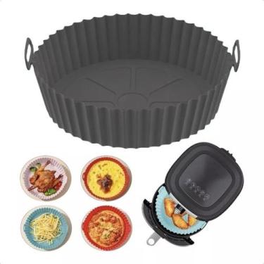 Imagem de Cesto Forma De Silicone Airfryer 20Cm Antiaderent - Preto - Outlet Bra
