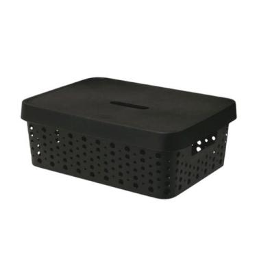 Imagem de Caixa Organizadora Com Tampa 11 Litros - Usual Utilidades, Preto