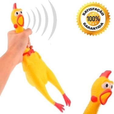 Imagem de Brinquedo Frango Galinha Grita Borracha Mordedor Cães 30cm - Nipo