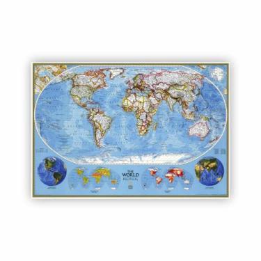 Imagem de Mapa Mundi Parede Painel Lona 01 - Micro Oficina
