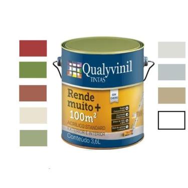 Imagem de Tinta Galão Acrílica Rende Muito Fosco 3,6 Litros Qualyvinil, Kiwi