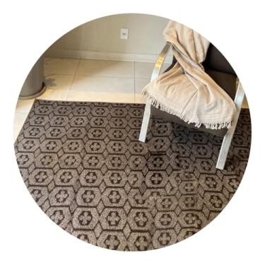 Imagem de Tapete Clean Retangular Elegante 2,00 x 3,00 Para Sala Carpete Marrom em Polipropileno Estampa Moderna Desenho Flor Base Antiderrapante 2x3m Decoração Para Sala de Estar Quarto Recepção